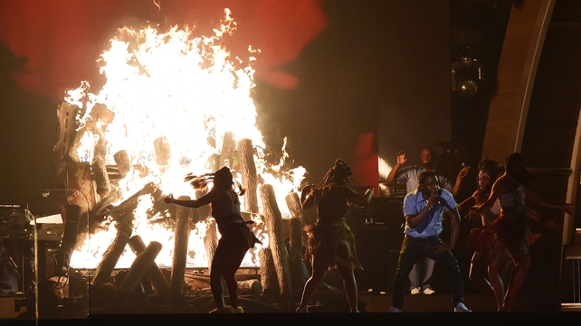 Kendrick Lamar performs