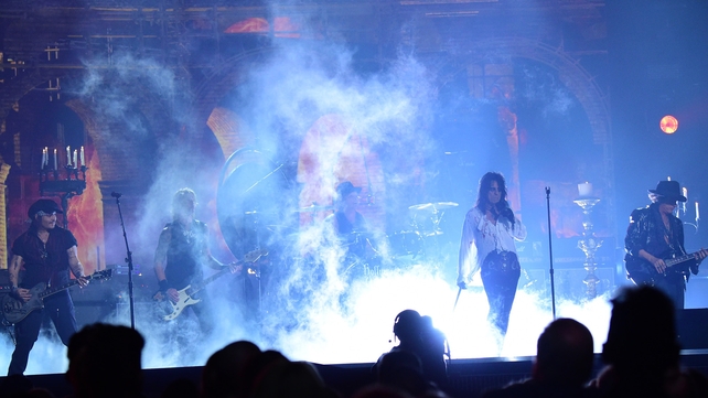 Johnny Depp, Joe Perry and Alice Cooper perform as the Hollywood Vampires