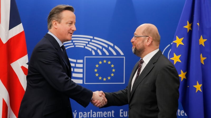 David Cameron and President of the European Parliament Martin Schulz