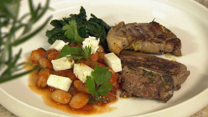Dáithí's lamb chop recipe which he made on Neven Maguire's Healthy Home Chef