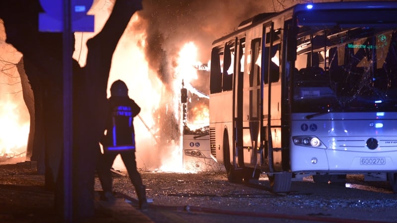 The explosion occurred in the Turkish capital