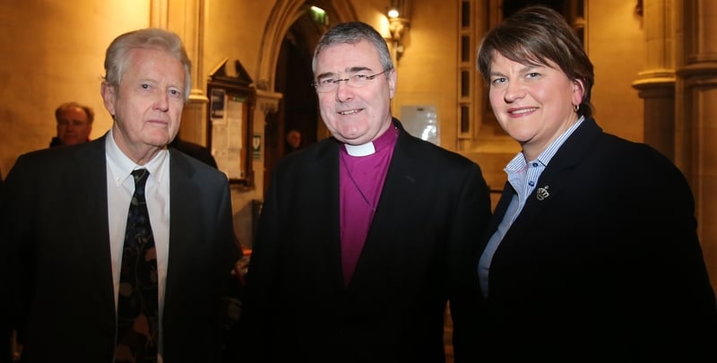 Dr John Bowman, Rt Revd John McDowell and Arlene Foster at Christ Church