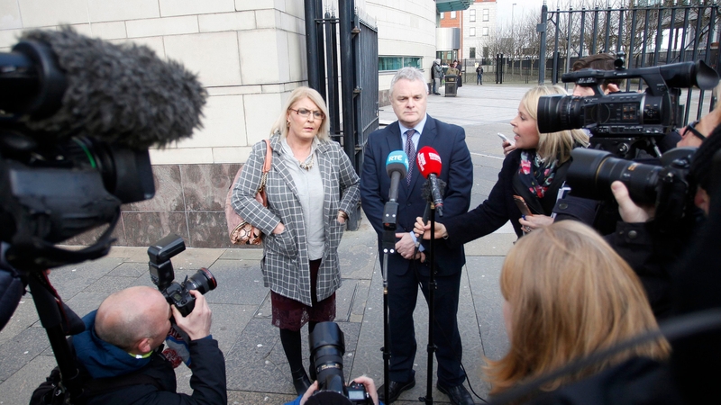 Arlene Arkinson's sister Kathleen and her solicitor Des Doherty