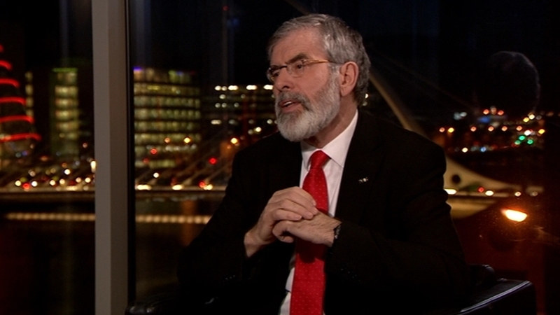 Gerry Adams was speaking on RTÉ's Six One News