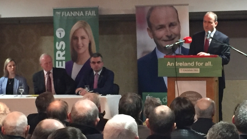Michéal Martin hit back at Fine Gael and Labour in a speech in Castlebar tonight
