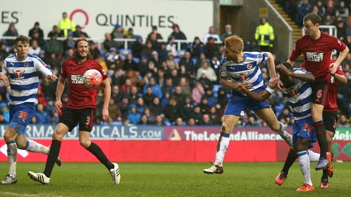 Paul McShane heading home for Reading as they outclassed their Premier League opponents