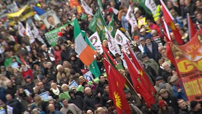 Organisers of the demonstration said that 106 election candidates have signed up to the Right2Change principles