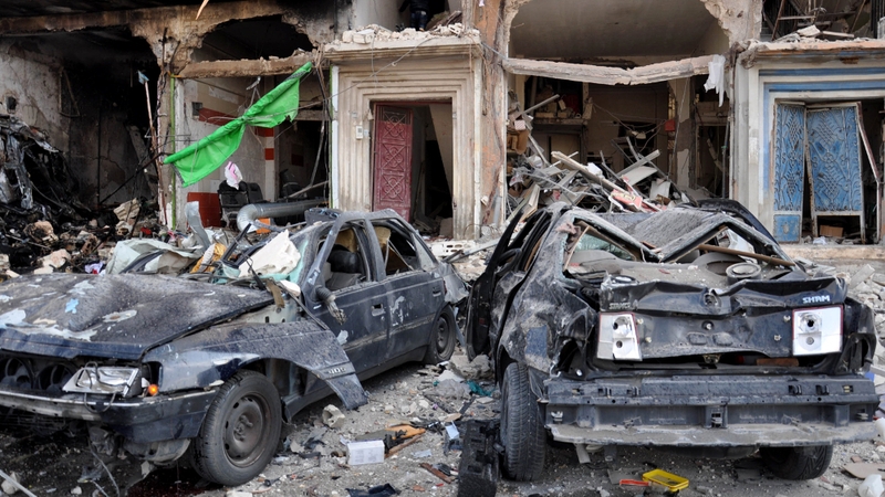 The attacks, which hit the city's central Al-Zahraa district in Homs, were among the biggest blasts to hit a government-held area in Homs in the five-year-old civil war