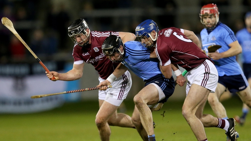 Dublin's Sean McGrath in a battle for possession with Greg Lally and Aidan Harte at Parnell Park