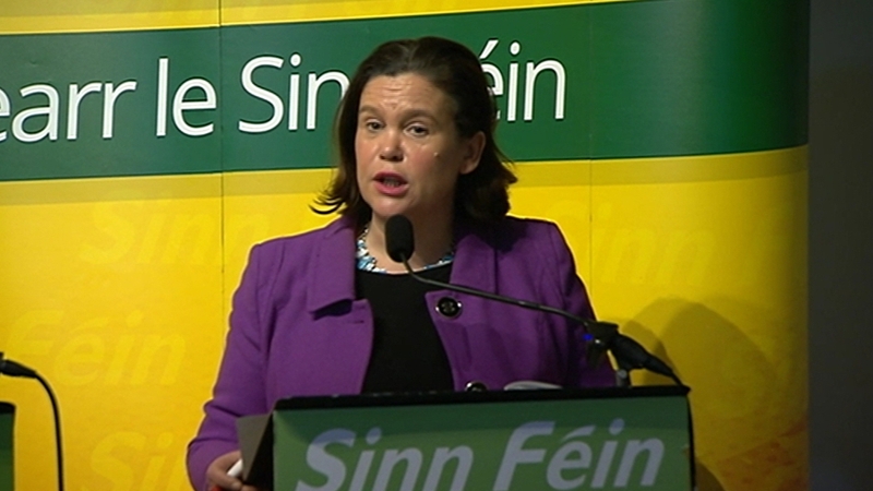 Mary Lou McDonald has said SF will not prop up a FG govt that favours only the wealthy