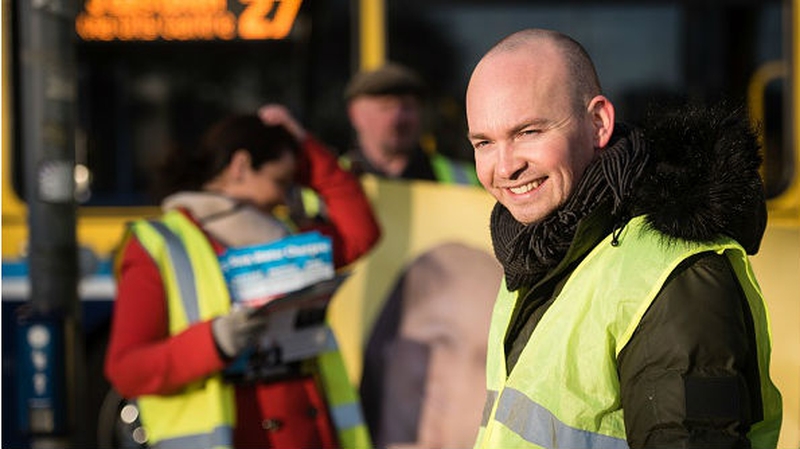 Paul Murphy of the AAA-PBP was among the Independents and smaller parties making a last-minute pitch for votes