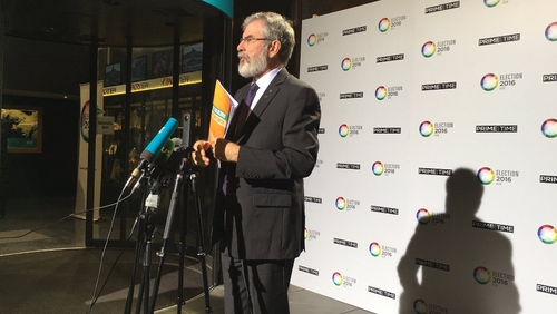 Gerry Adams was the most talked abut of the four leaders on Twitter last night