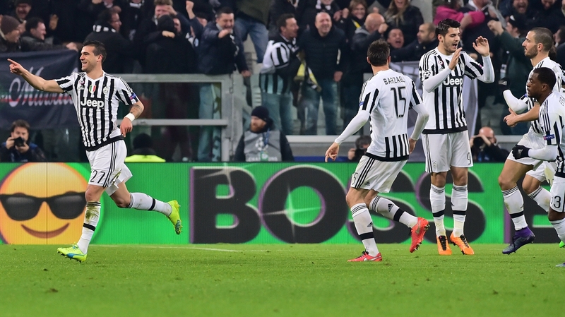 Juventus celebrate their equaliser