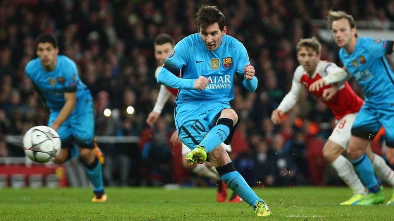 Lionel Messi bagged a brace in the first leg in London