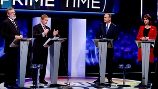 Gerry Adams, Enda Kenny, Micheál Martin and Joan Burton are facing off