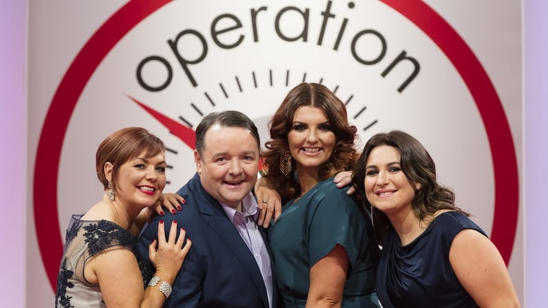 (L-R) Leaders Noeleen Lynam, John Conmy, Lucy Dillon and Clare Scanlan have collectively lost seven stone, two pounds since the show returned to RTÉ One last month Photos: Andres Poveda