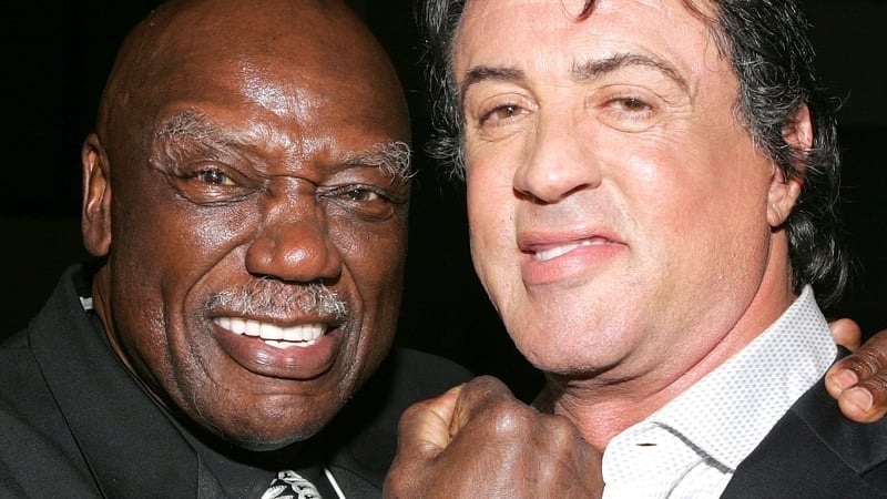 Tony Burton and Rocky co-star Sylvester Stallone at the premiere of Rocky Balboa in 2006