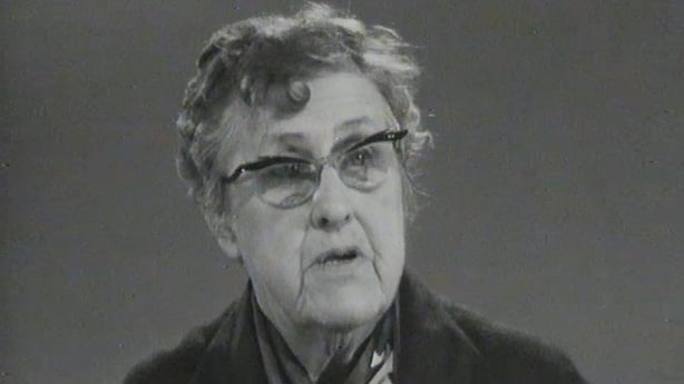 Geraldine Dillon, an older woman with glasses