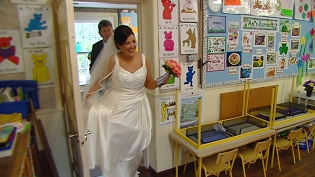 Mary Catherine Conroy cast her vote on her wedding day in An Cheathrú Rua, Co Galway