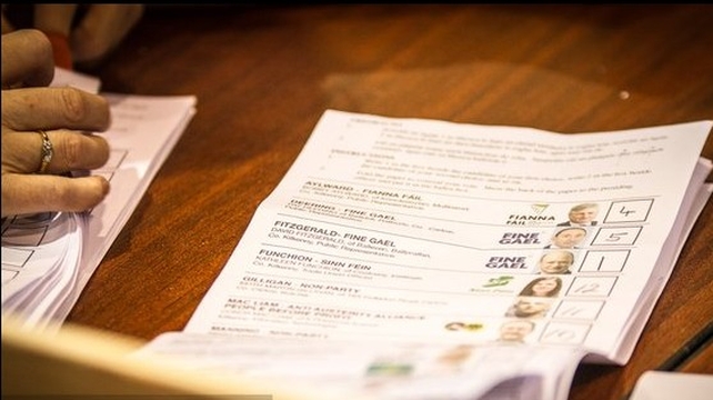 Ballot paper in Carlow Kilkenny