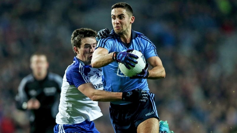 Dublin's James McCarthy gets away from the challenge of Monaghan's Shane Carey