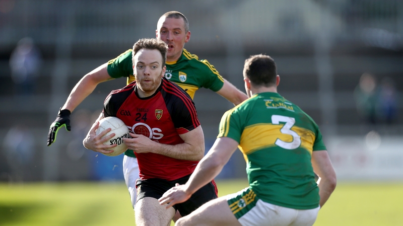 Down's Peter Fitzpatrick with Kerry's Kieran Donaghy