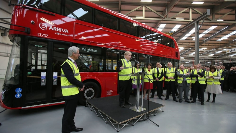 London Mayor Boris Johnson hailed the new deal with Wrightbus as he toured the factory floor