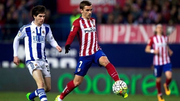 Antoine Griezmann's double eased Atletico Madrid past Real Sociedad