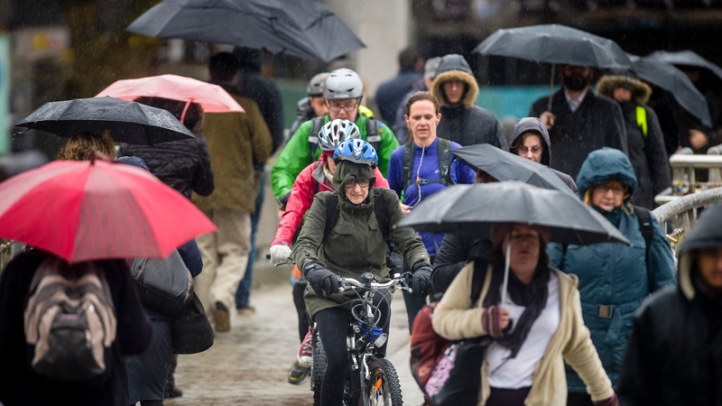 The weather warning comes into effect at 2pm and will remain in place until midnight