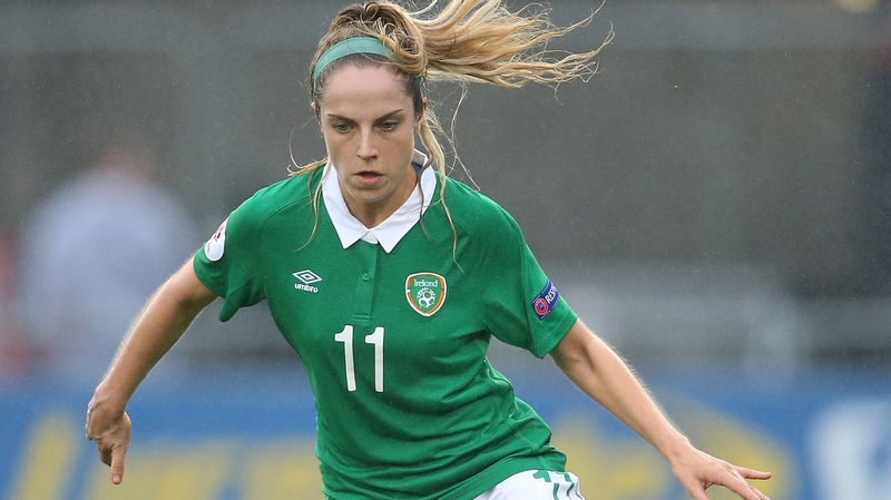 Julie Ann Russell went closest for Ireland, hitting the crossbar