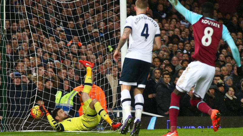 Cheikhou Kouyate celebrates Michail Antonio's first-half goal