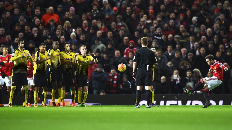 Juan Mata's dead ball skill saw Manchester United take all three points