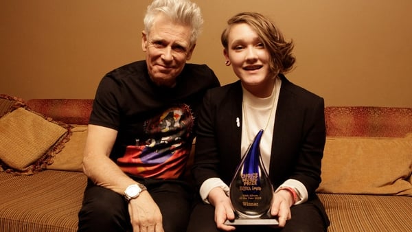 U2's Adam Clayton with Choice Music Prize winner SOAK at Vicar Street on Thursday night