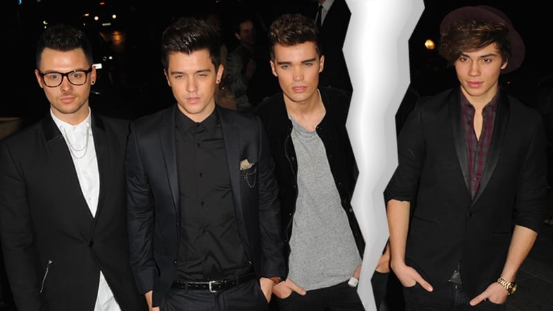 George Shelley (right) with Union J - Split described as "mutual decision"