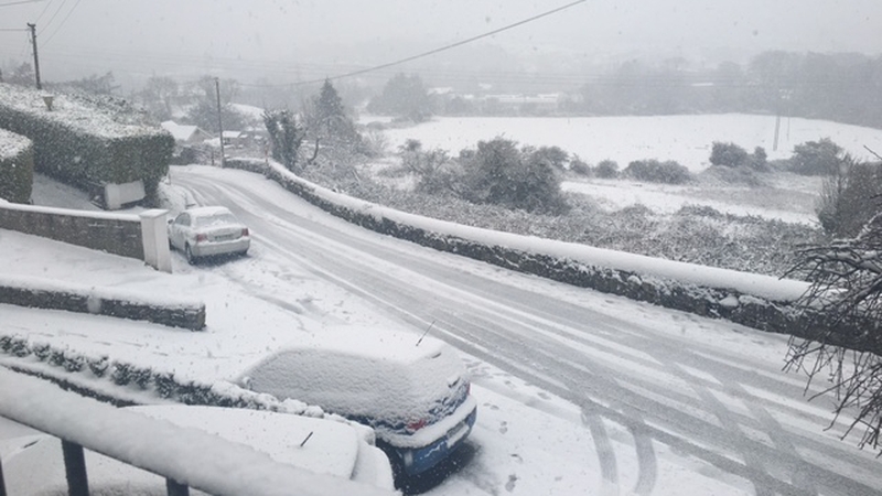 Like much of Leinster, Sandyford in Co Dublin was blanketed in snow