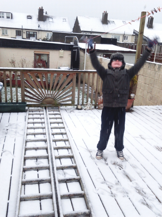 Adam Keogh in Greenhills took full advantage of the snow before school