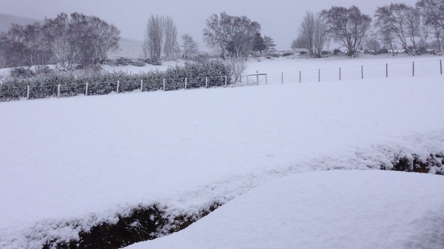 Hayley sent in this picture of the scene in Roundwood, Co Wickow this morning