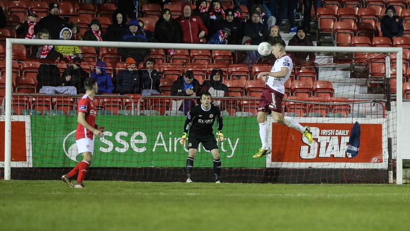 An unmarked John Sullivan heads Galway in front at Richmond Park