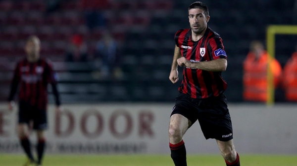 Longford goal-scorer Kevin O'Connor in action