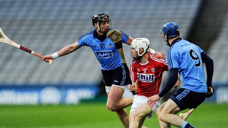 Cork’s Brian Lawton with Sean McGrath and Daire Plunkett of Dublin