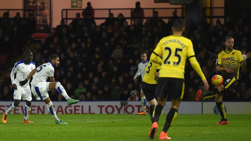 Riyad Mahrez fires home Leicester's winner