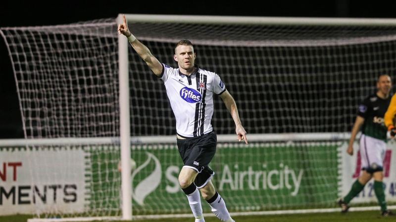 Ciaran Kilduff celebrates scoring his first goal of the game