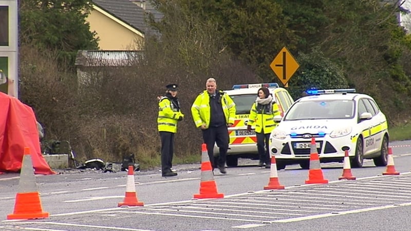 Garda forensic collision investigators remain at the scene