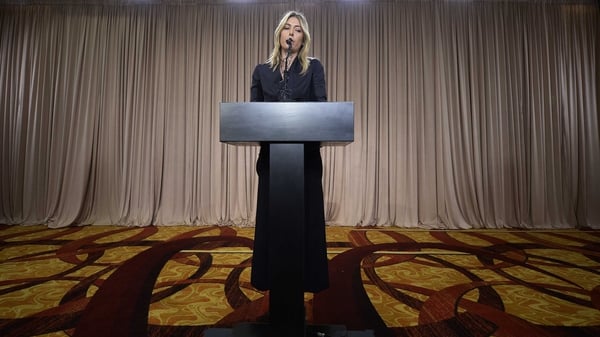 Maria Sharapova faces the world's media