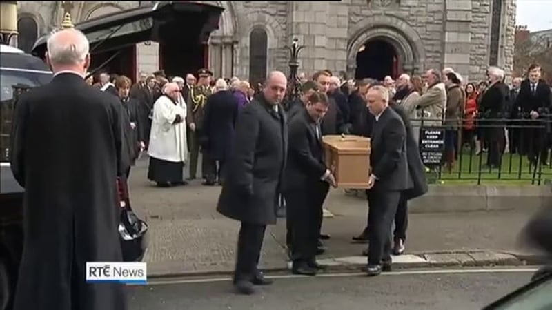 Mourners from across the judicial and political spectrum joined family and friends in Ranelagh