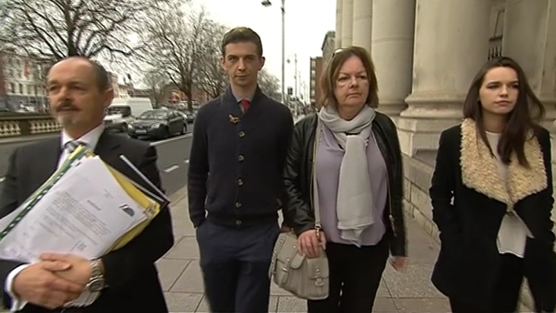 Rosarri Molloy Curran (second from right) pictured outside court