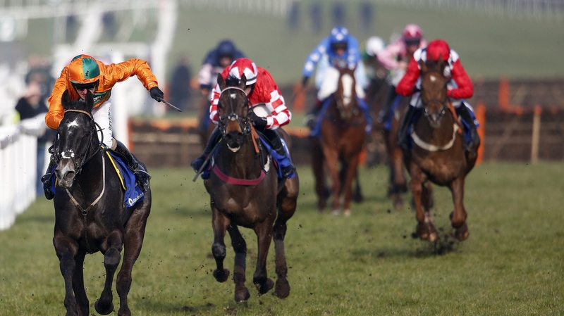 Ryan Hatch and Flying Angel push clear to win the Sandown feature