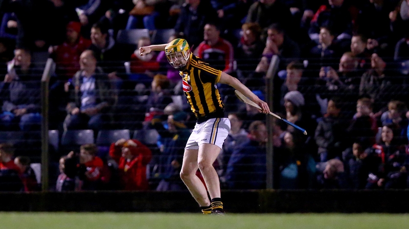 John Power celebrates his injury-time winner against Cork