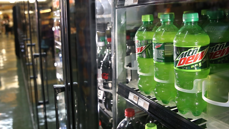 A 500ml bottle of Mountain Dew has over 16 teaspoons of sugar