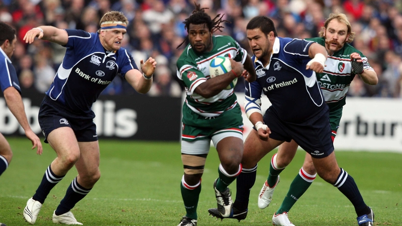 Seru Rabeni in action for Leicester in the RDS against Leinster in the 2007 Heineken Cup